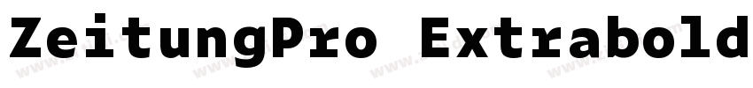 ZeitungPro Extrabold字体转换